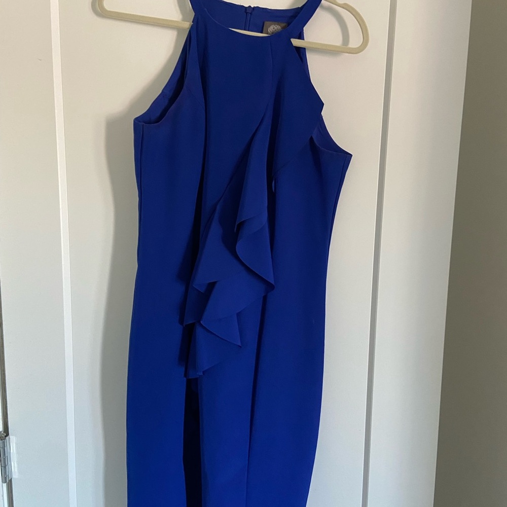Elegant Blue Halter Dress - Vince Camuto